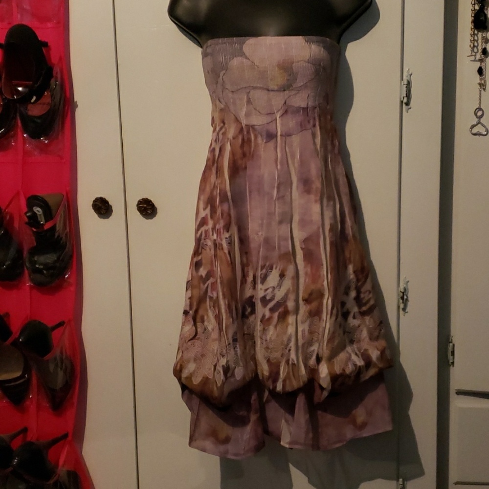 Lapis strapless dress